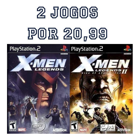 X-men Legends 1 E 2 - Playstation 2 - Kit 2 Jogos