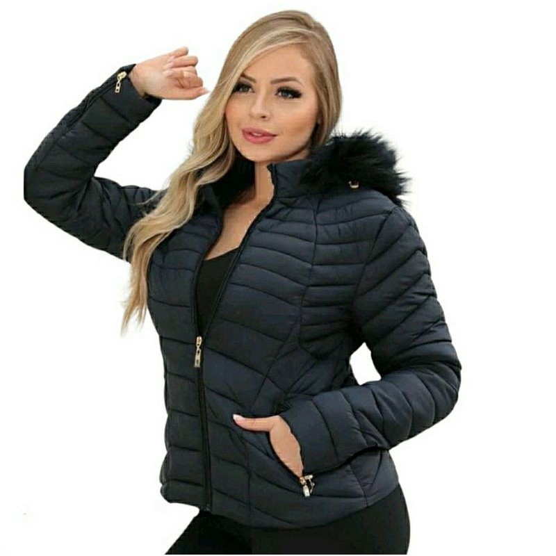 Bobojaco Feminino  peluciada Original Jaqueta com CAPUZ GOMINHO Puffer  Ed Limitada JQ em Oferta na Shopee
