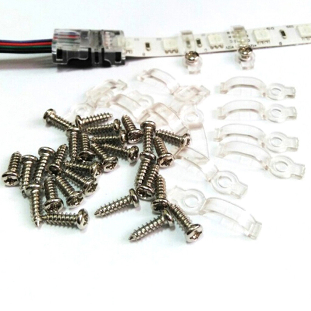 Fixador Fita LED 8mm em Arco - 20 unidades