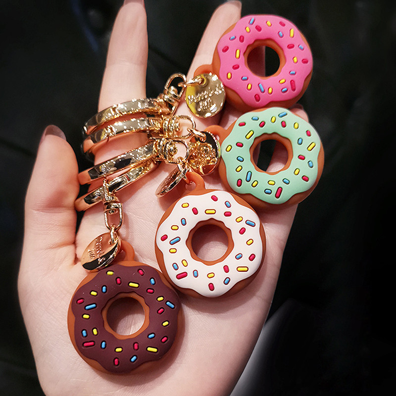 【 konouyo 】 Soft Capa De Silicone Com Chaveiro Para AirTag Protetora Anti-Perda De Localização De Donuts O Rastreador De Airtags em Oferta na Shopee