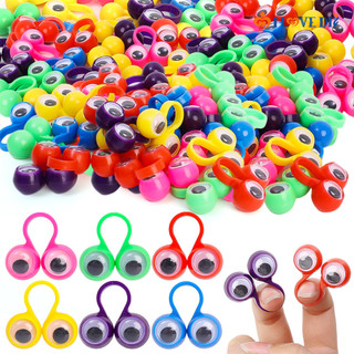 Cores Aleatórias Fantoches Criativos De Dedo De Olho De Peruca Anéis Googly Eyeball Ring Party Brinquedos Favoritos Para Crianças