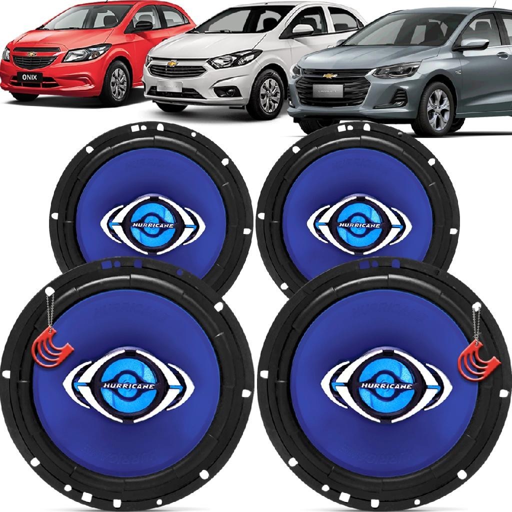 Kit Alto Falantes Dianteiros e Traseiros Chevrolet Onix 2013 até 2021 - Hurricane Class 520w - Spare Parts and Accessories for Vehicles