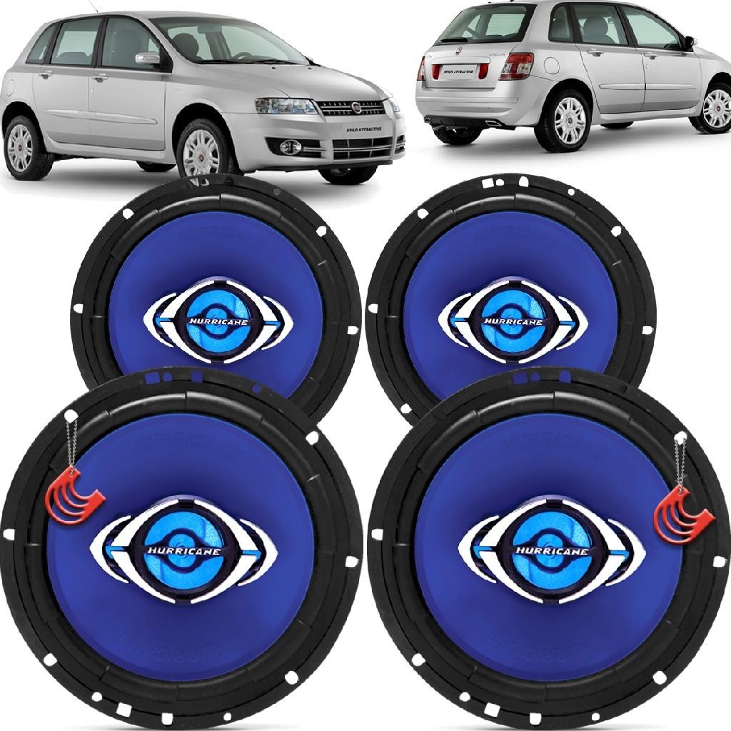 Kit Alto Falantes Dianteiros e Traseiros Fiat Stilo 2002 até 2012 - Hurricane Class 520w - Spare Parts and Accessories for Vehicles