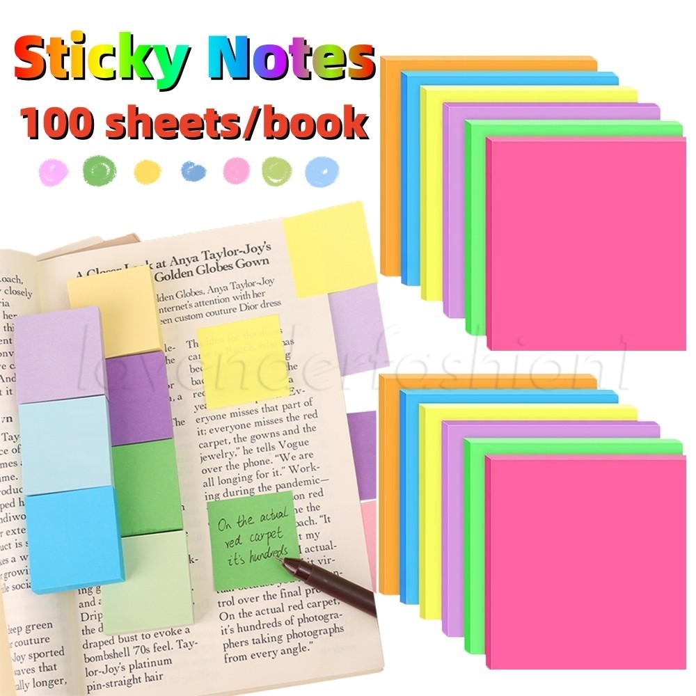 1000 Folhas De Notas Adesivas-Para Tirar-Material De Escritório De Papelaria Escolar-Criativo , Colorido , Portátil-Bloco Postadas Do Planejador