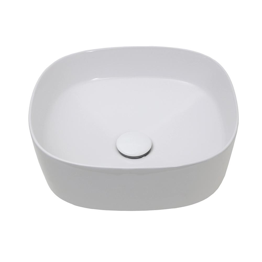 Cuba de Apoio para Banheiro Quadrada Louça Cerâmica Sugilita Pingoo - Branco em Oferta na Shopee