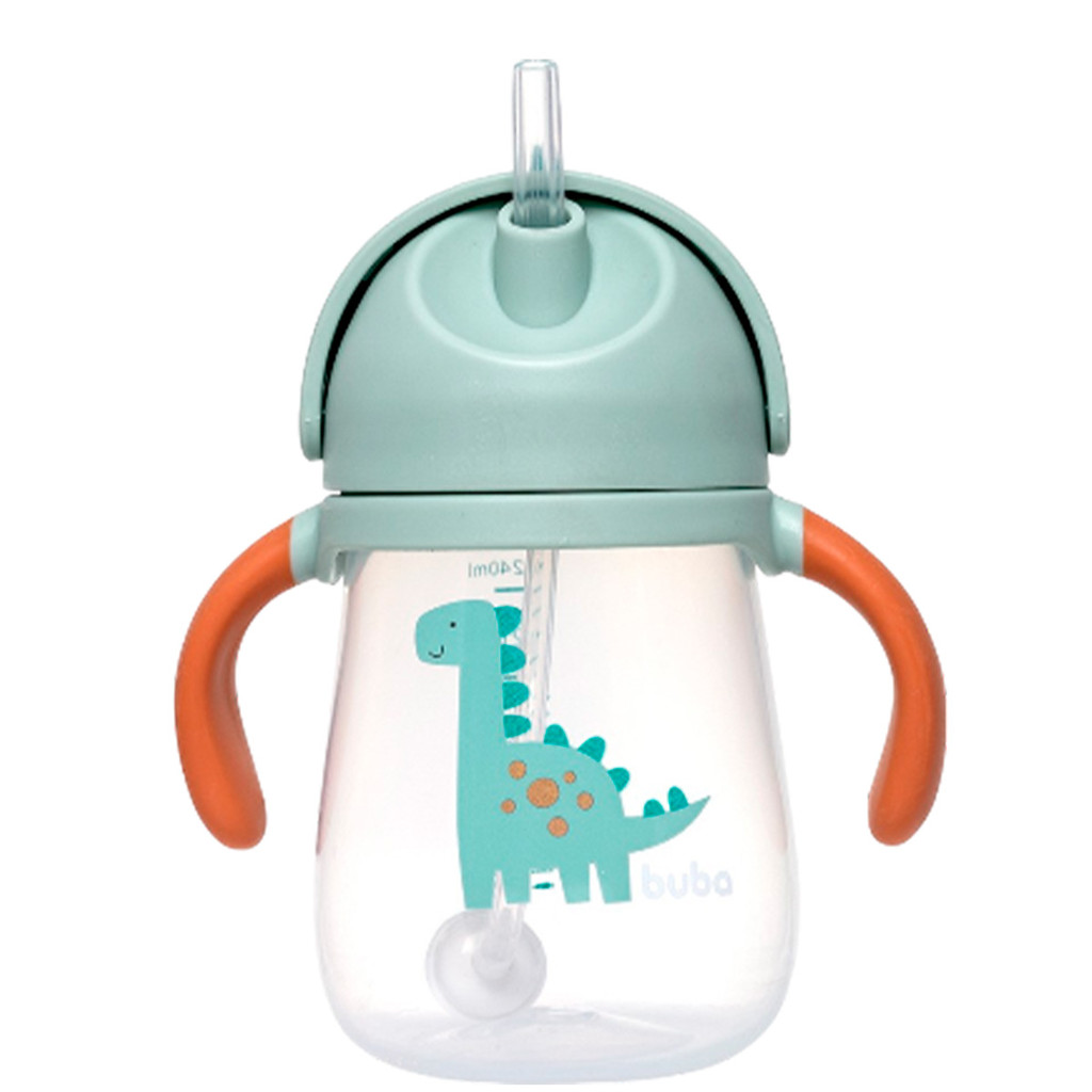 Copo Transição Dino Alça Canudo Antivazamento 19708 Buba em Oferta na Shopee