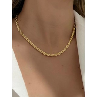 Colar Feminino Cordão Baiano Banhado Dourado Antialérgico Aço inox rn001 em Oferta na Shopee