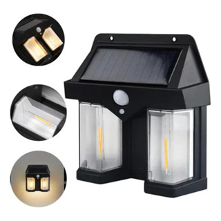 Luminária Arandela De Parede Solar Externa Luz Led Morno em Oferta na Shopee