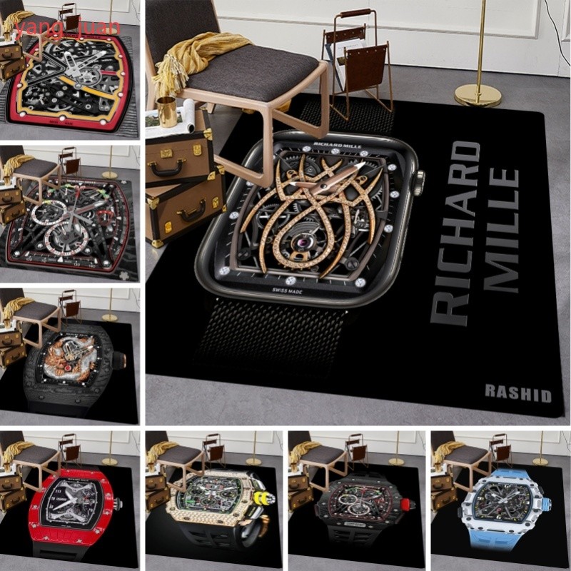 Relógio Suíço Richard Miller Impresso Tapete high-end dial Sala De Estar Sofá Quarto Arte Decorativa Tapetes