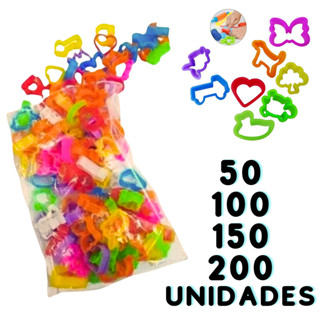 Kit 50 100 150 200 Cortadores Massinha Modelar Forminhas Atacado Criativo Escolar Brincadeira em Oferta na Shopee