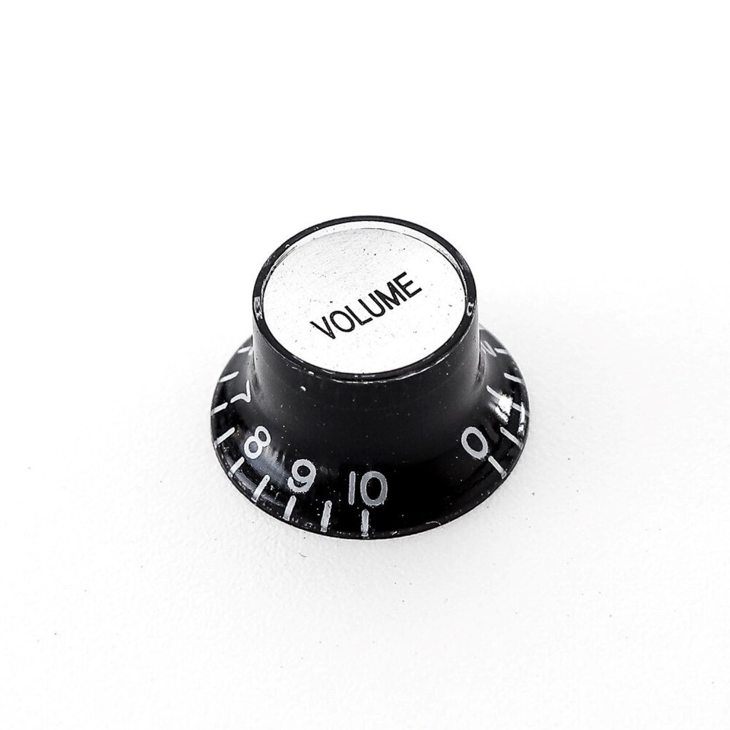 Knob Plástico Volume Preto/Cromado (3 Uns) Spirit KSGVOLBKCR