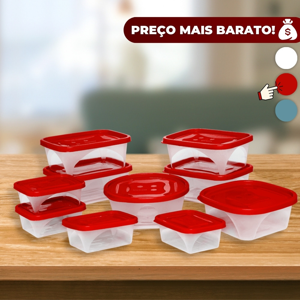 Kit Potes para Mantimentos e organização 10 Peças Jaguar Utilidades