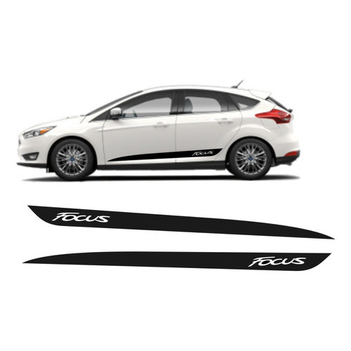 Adesivo Carro Compatível Ford Focus Kit Faixa Lateral Vinil