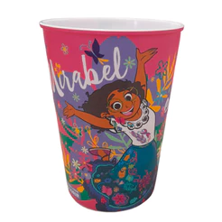 Copo Decorado Festa Encanto Rosa Mirabel - Para Colorir - 320 ml - 1 unidade - Plasútil - Rizzo