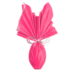 Folha para Ovos de Páscoa Double Face Acetinado Rosa Pink 69x89cm - 25 unidades - Cromus - Rizzo