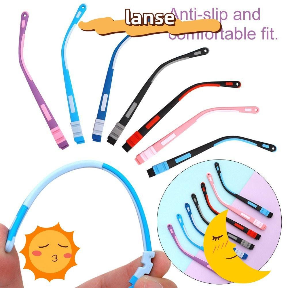 LANSEL Óculos Braço De Acessórios De Silicone Para De Criança Snap-on