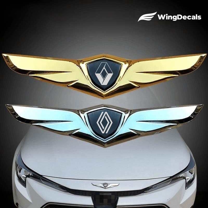 Asas Emblema De Carro para Acessórios Renault Clio Duster Kwid Megane Logan Fluence Captur Koleos Sandero Oroch Stepway
