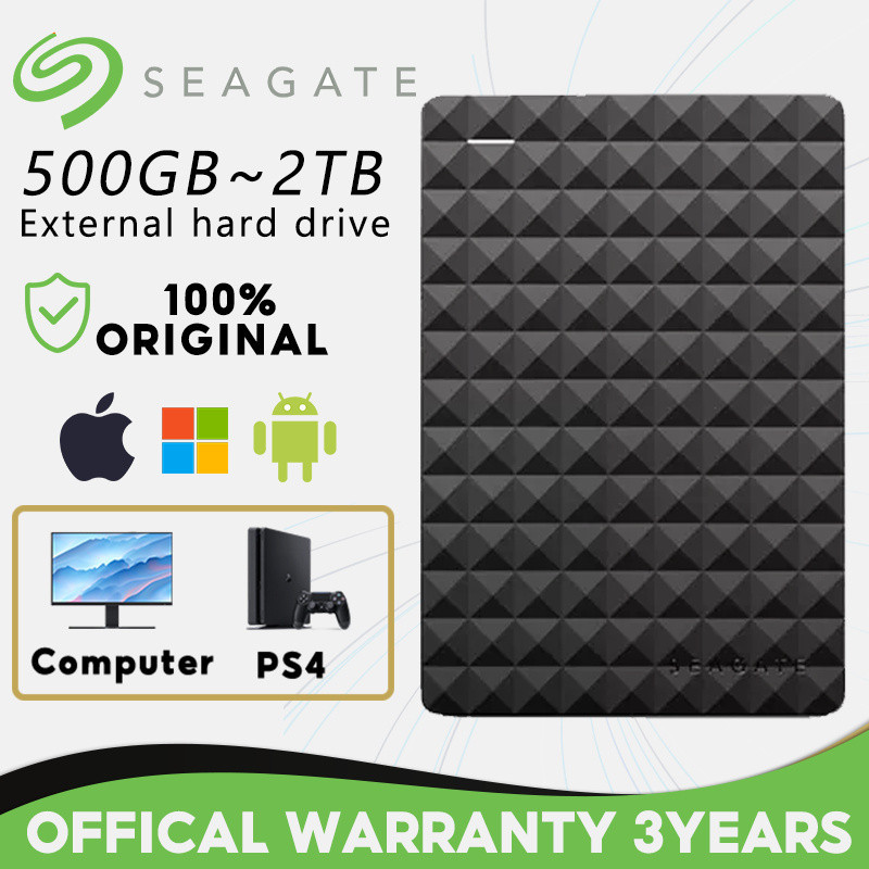 ORIGINAL 1TB SEAGATE Disco Rígido Preto 2TB/HDD/USB3.0 HD Externo Para Computador