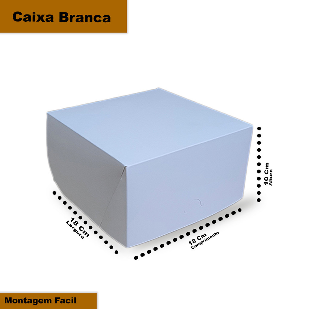 Caixa para Bolo,  Caseiro, Salgados 18x18x10