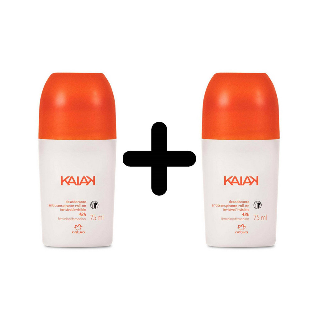 KIT 2 UNIDADES Kaiak Feminino Desodorante Antitranspirante Roll-on - 75ml