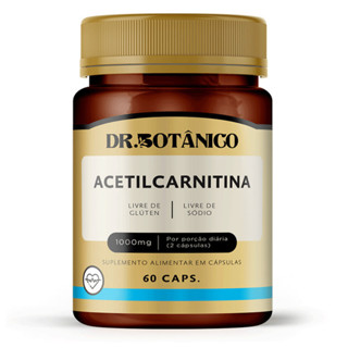 ACETILCARNITINA 1000MG 60 CAPSULAS DR BOTANICO em Oferta na Shopee