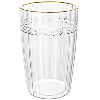 Copo de Cristal Transparente Fio de Ouro Imperial 370ml 1 peça - Lyor em Oferta na Shopee