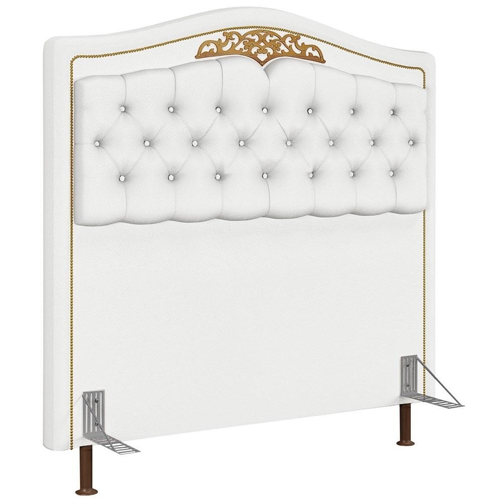 Cabeceira Cama Box Casal 140cm com Tachas Imperial J02 Sintético Branco - Mpozenato em Oferta na Shopee