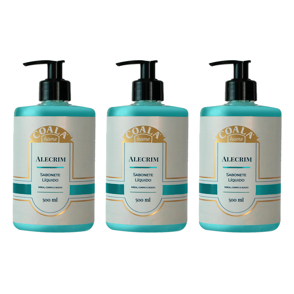 Kit 3 Unidades Sabonete Líquido Alecrim 500 ml em Oferta na Shopee