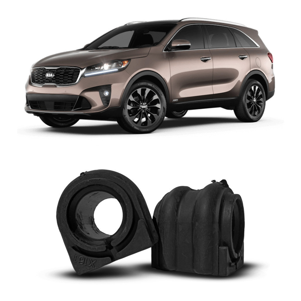 Par Kit Bucha Borracha Barra Estabilizadora Suspensão Dianteira Kia Sorento 2.4 2016 2017 2018 2019 2020 24mm