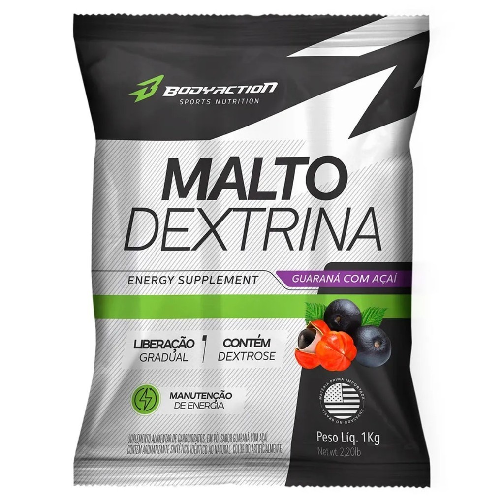 Malto Dextrina Sache 1kg Bodyaction em Oferta na Shopee