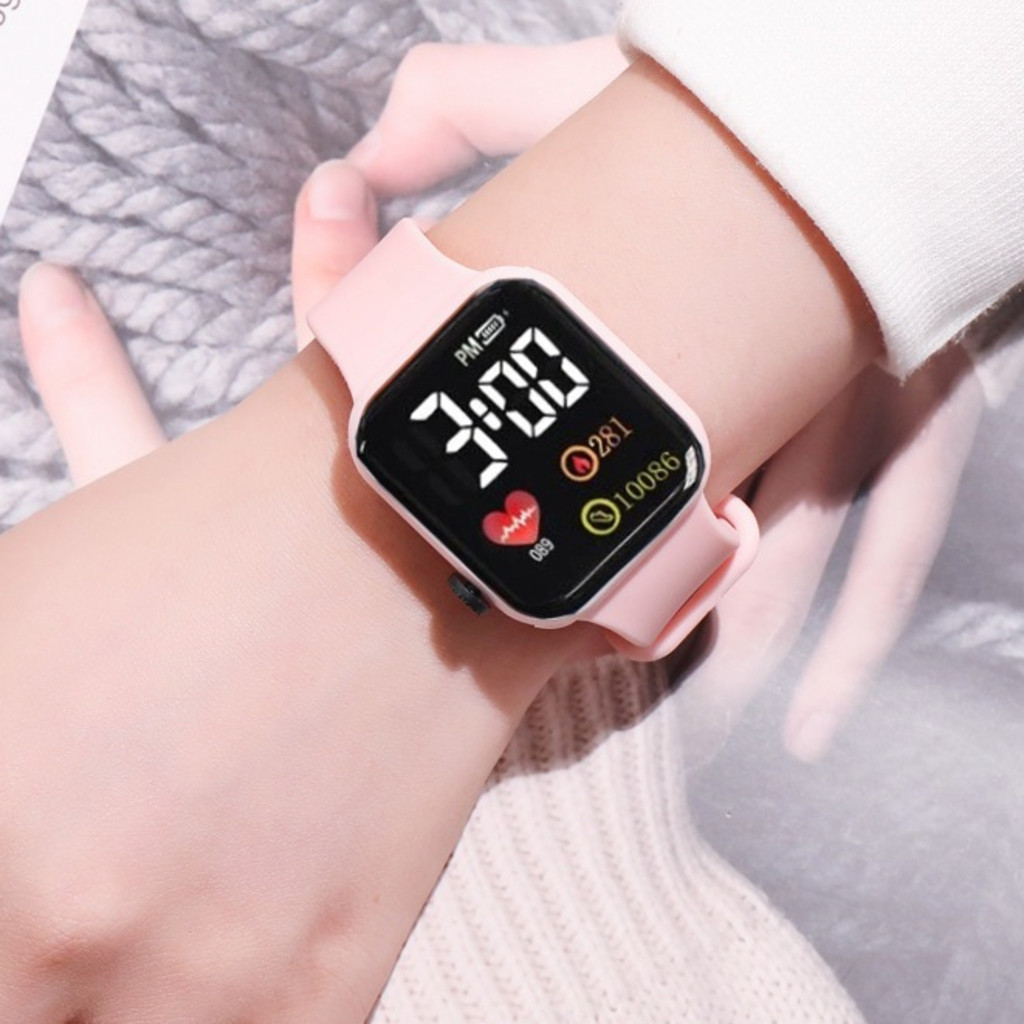 Relógio Feminino Digital à Prova D'água Eletrônico Led Quadrado masculino 2024 novo Unissex Relógio Feminino Digital à Prova D'água Eletrônico Led Quadrado masculino 2024 novo Unissex