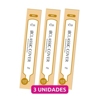Kit 3 Refil Sache Gel Classic Cover Bisnaga - Volia -14g