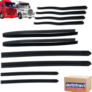 Jogo Borracha Canaleta Pestana Vidro Porta para Scania 112 / 113 / 142 / 143 - LE + LD - 10 peças em Oferta na Shopee