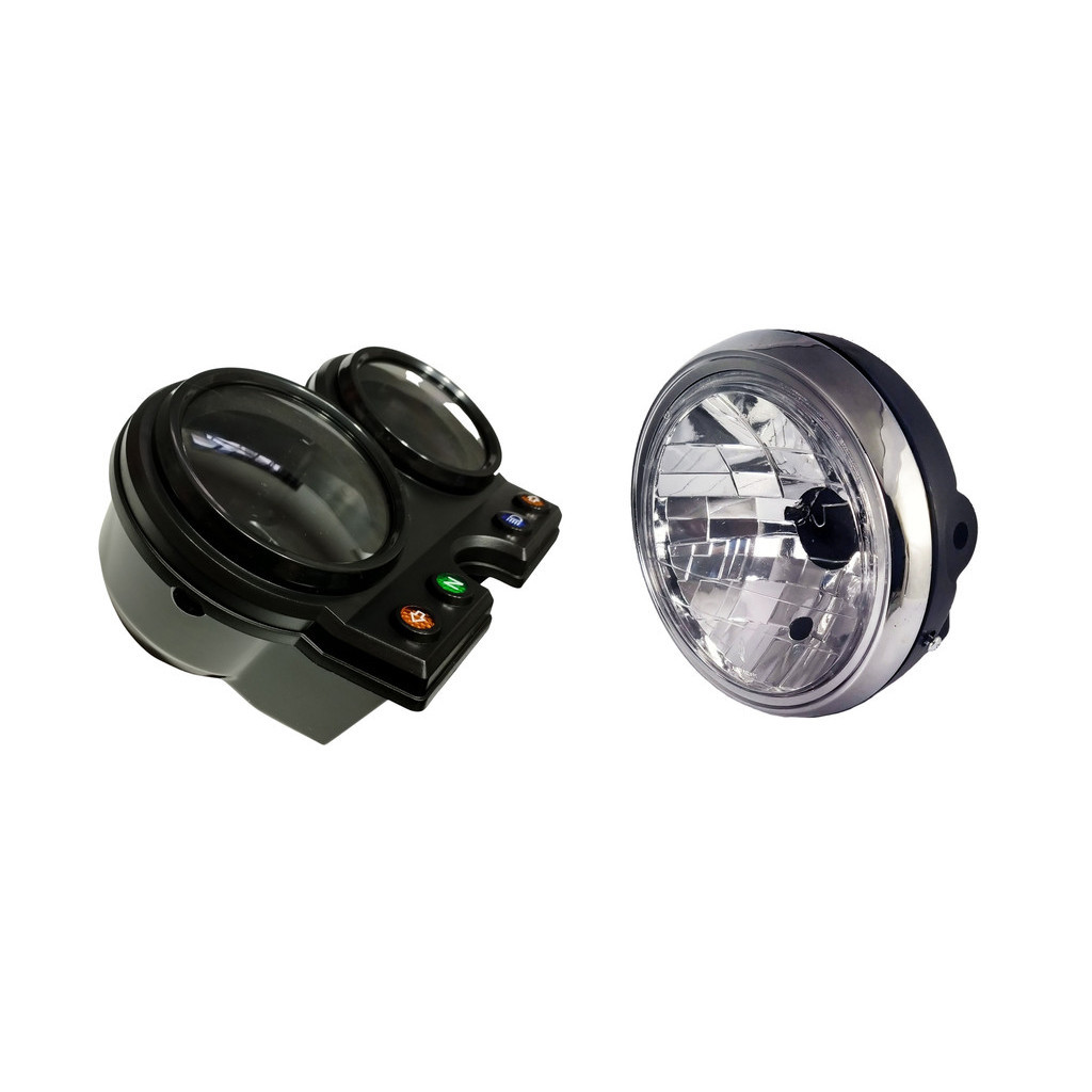 Farol Aro Cromado e Carcaça Superior Inferior Painel Dafra Speed 150 2008 2009 2010 2011 2012 2013 2014 2015
