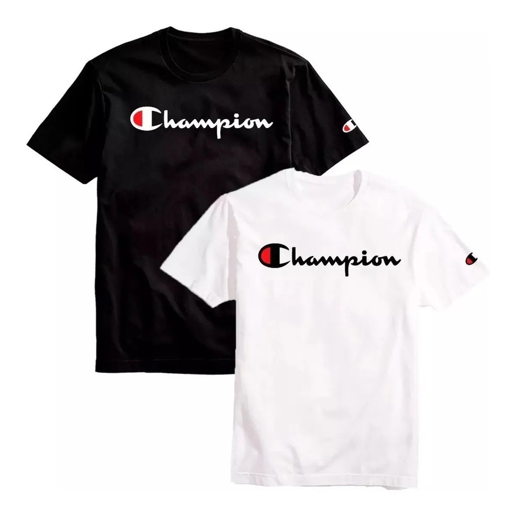 Kit 2 Camisetas Masulina Champion Promoção Lançamento 2022 Rap Trap Skate HipHop