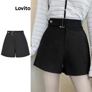 Lovito Shorts Básicos com Bolsos para Mulheres L73AD041