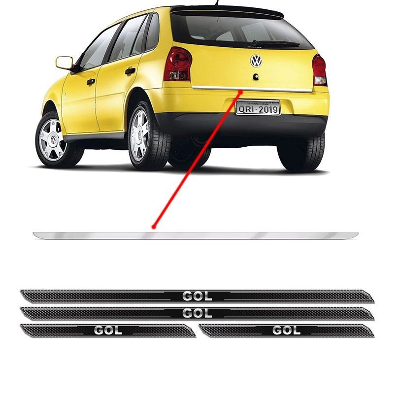 Friso Porta-Malas Volkswagen Gol G4 + Kit Soleira Protetora Genérico