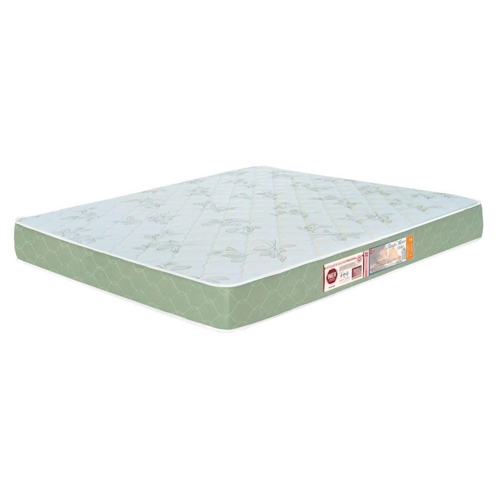 Colchão Casal Queen Sleep Max Espuma D33 158x198x18cm Branco/Verde - Castor