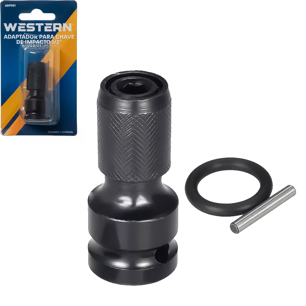 Adaptador De Soquete Par Chave De Impacto Pneumático 1/2Pol. Encaixe Quadrado Mecânico Oficina