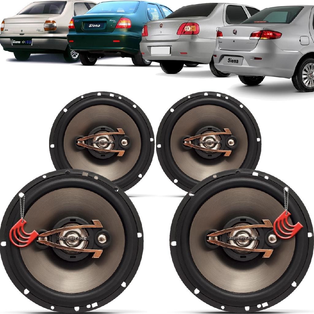 Kit Alto Falantes Dianteiros e Traseiros Fiat Siena 1997 até 2016 - Hurricane Platino 640w em Oferta na Shopee