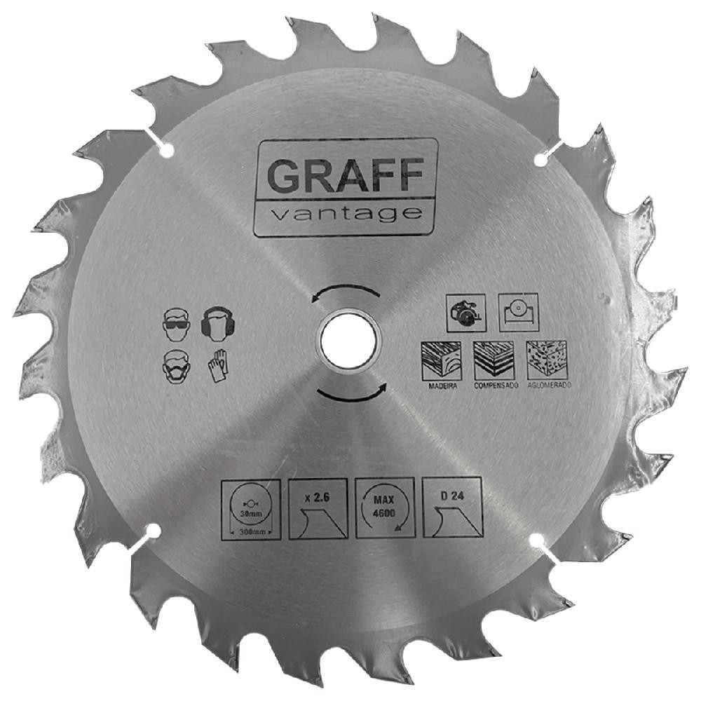 Serra Circular C/ Pastilha de Metal Duro P/ Madeira 12''x24D (579,0013) - Graff Vantage