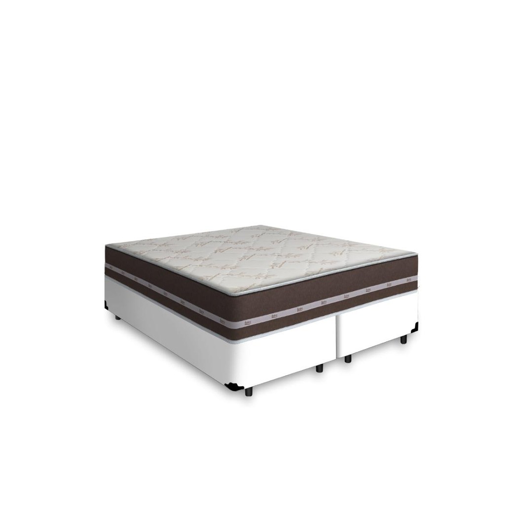 Cama Box com Colchão de Molas Ensacadas Anjos Classic Pocket Super King 193cm em Oferta na Shopee