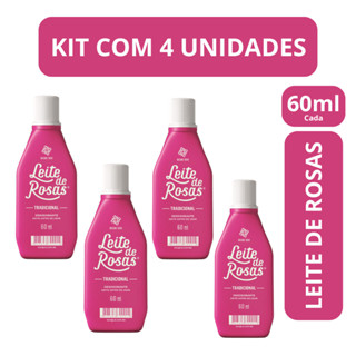 kit c4 Desodorante Leite de Rosas Tradicional 60ml Clareador em Oferta na Shopee