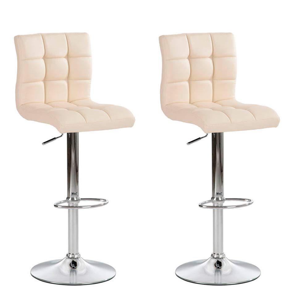 Conjunto com 2 Banquetas Giratórias Fitz Creme - Home & Living