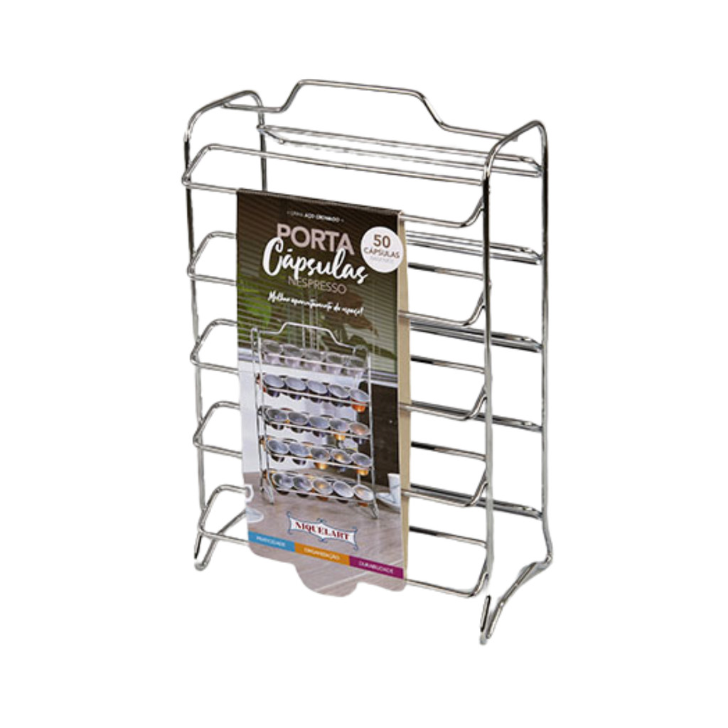 Suporte Organizador p/ 50 Cápsulas Café Nespresso Niquelart