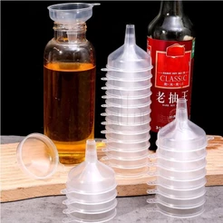 Mini Funil Transparente De 10/30 Unidades-Para Pote De Óleo De Boca Pequena De Plástico-Transferência De Líquidos-Suprim