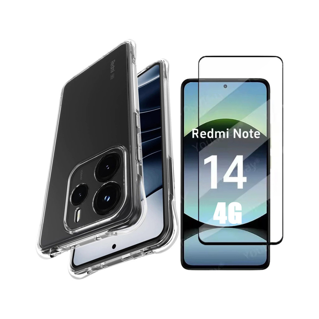 Capa Case Capinha Compatível Com Redmi Note 14 4G + Película 3D Vidro Temperado em Oferta na Shopee