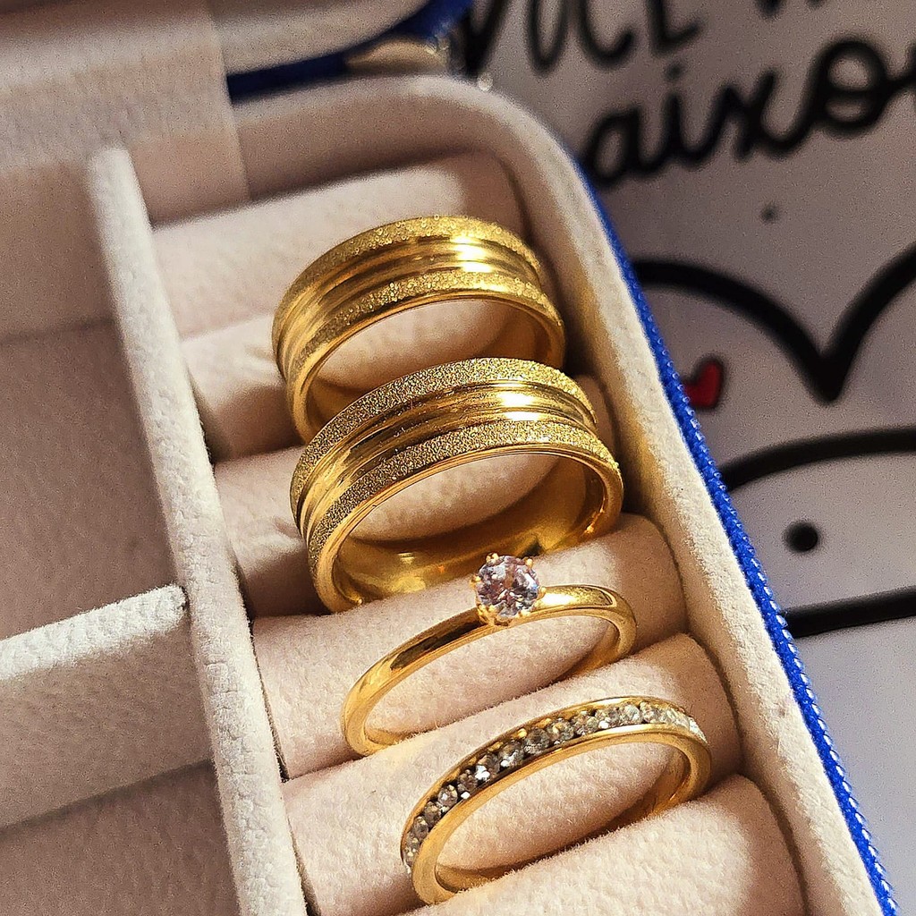 Kit aliança de casamento diamantada Bélgica 8mm banhado moeda antiga + gravação + aparador + anel (COD-520)