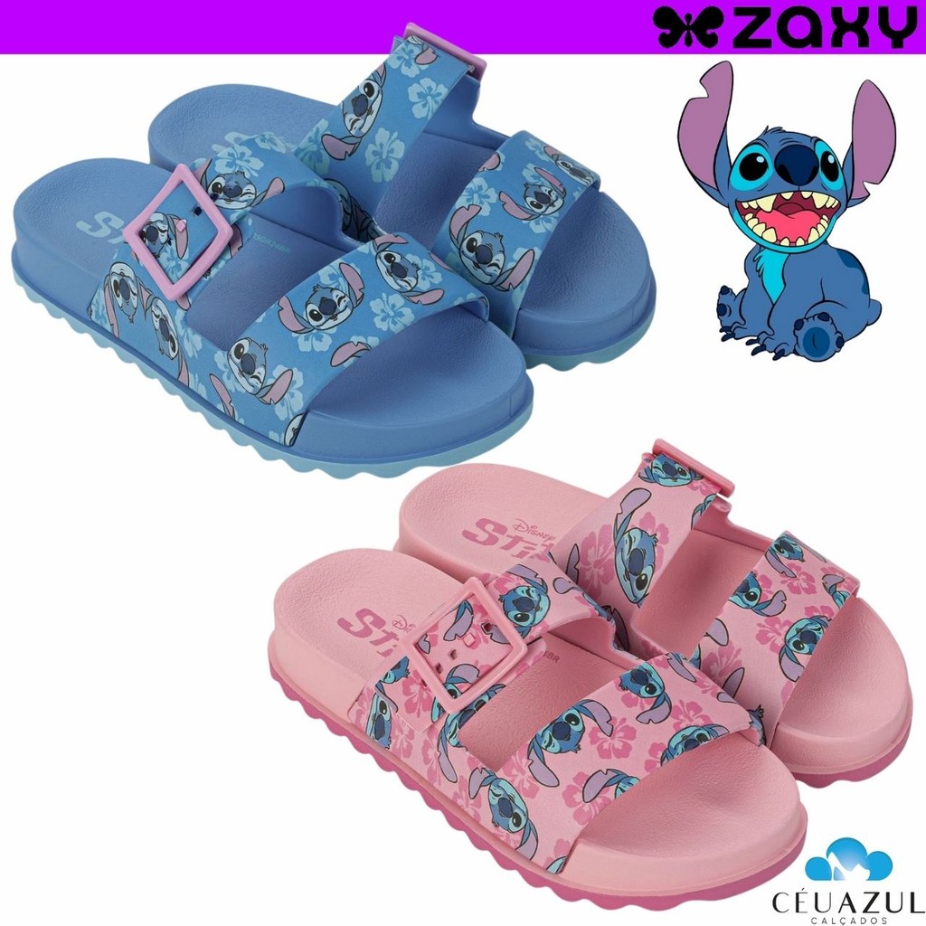 Sandália Feminina Infantil Verão Papete Grendene Stitch Summer Slide Lançamento