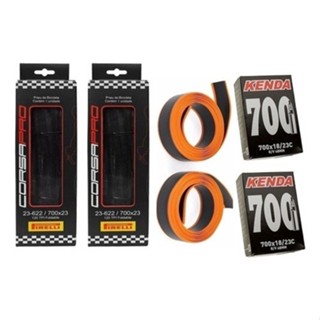 Par Pneu Pirelli Corsa Pro 700x23 Kevlar+2 Câmara+ Fita Af em Oferta na Shopee